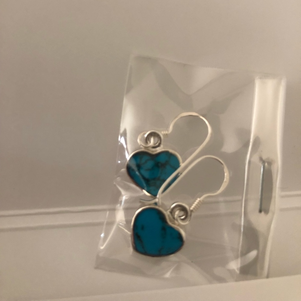 Turquoise Heart Earrings - FREE WITH ANY PURCHASE
